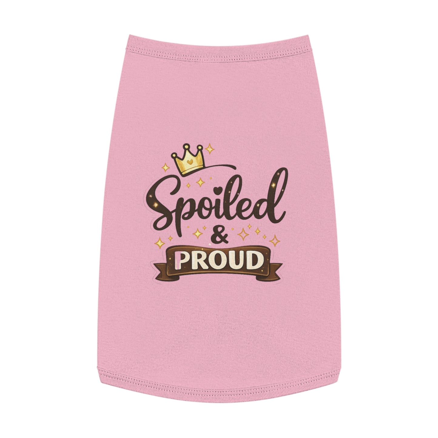 Spoiled & Proud Pet Tank Top — Cute Dog/Cat Shirt with Crown Design