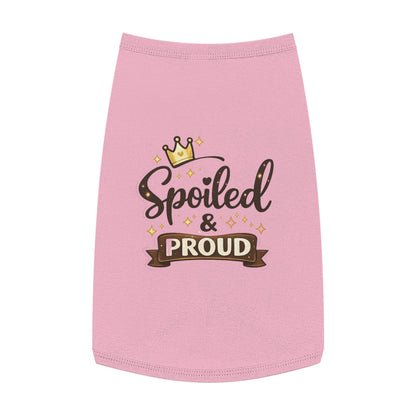 Spoiled & Proud Pet Tank Top — Cute Dog/Cat Shirt with Crown Design