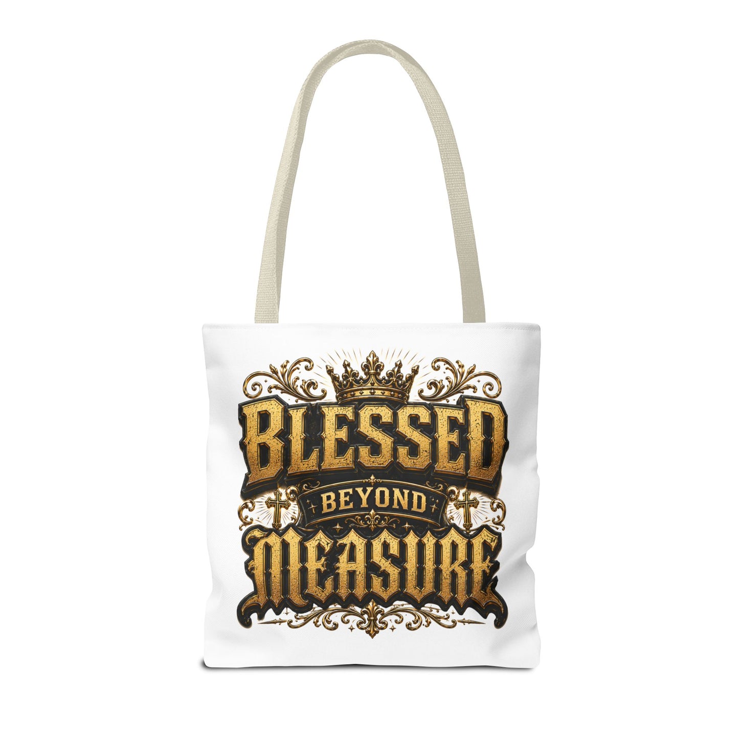 Blessed Beyond Measure Tote Bag — Inspirational Faith Canvas Tote