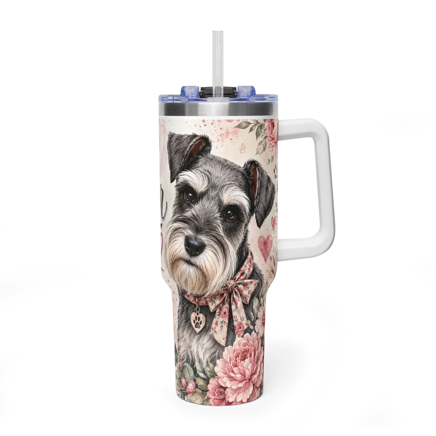 Schnauzer Love 40oz Vacuum Tumbler