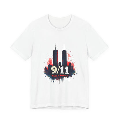9/11 Never Forget T-Shirt — World Trade Center Memorial Tee