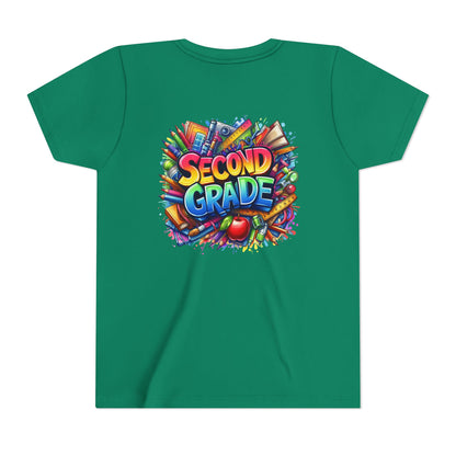Second Grade Youth Tee — Colorful Back-to-School Kids T-Shirt