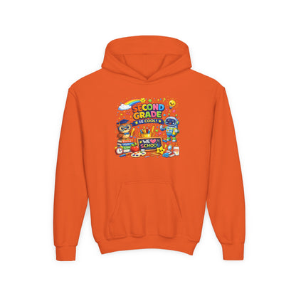 Second Grade Hoodie — 'Second Grade Is Cool' Kids Back-to-School Sweatshirt