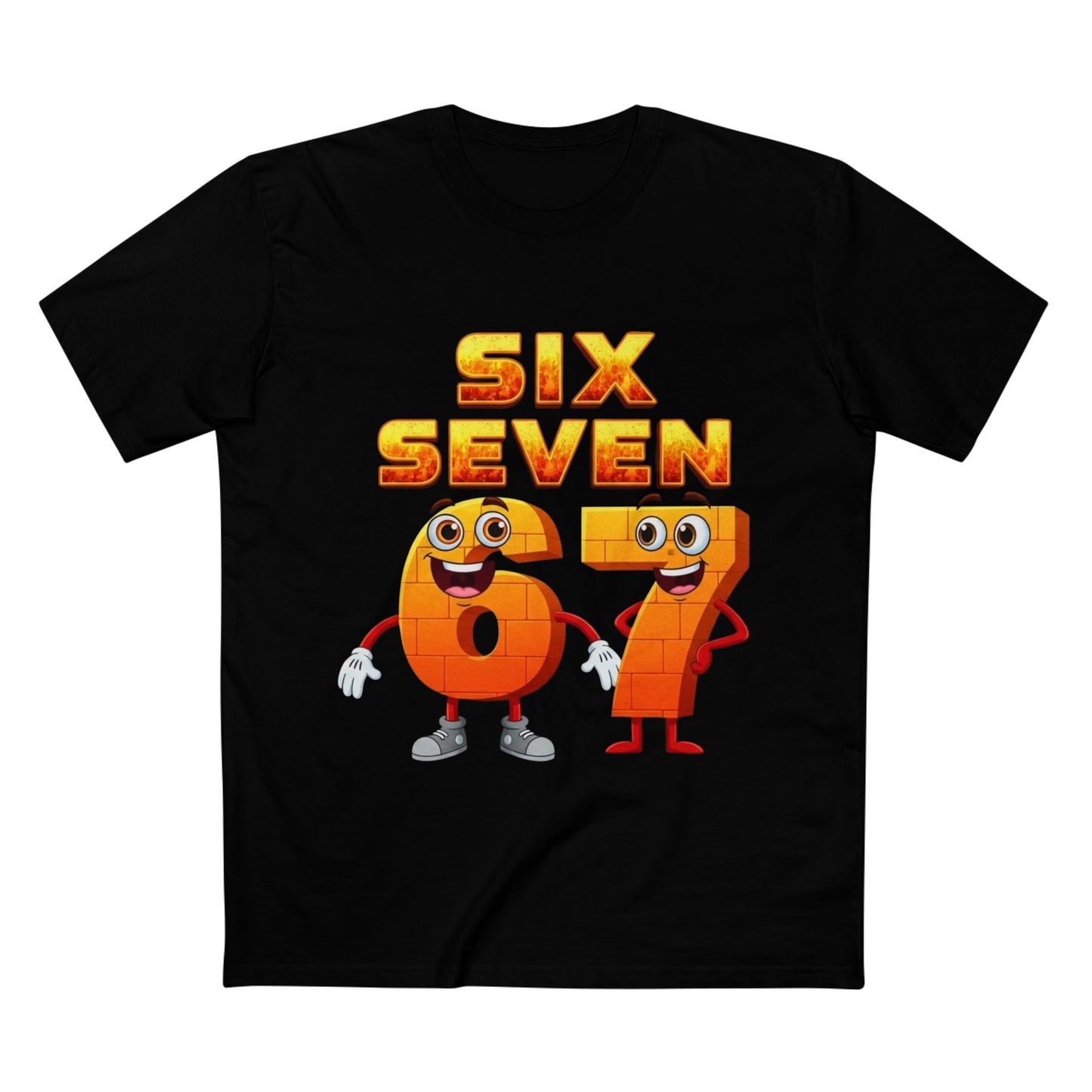 Six Seven 67 Cartoon Tee – Funny Number Graphic T-Shirt