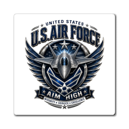 U.S. Air Force Aim High Military Magnet – Jet Emblem Refrigerator Decal