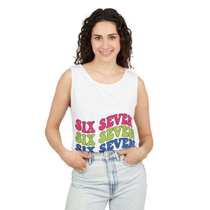 Six Seven Retro Graphic Tank Top — Colorful 1960s Vibe