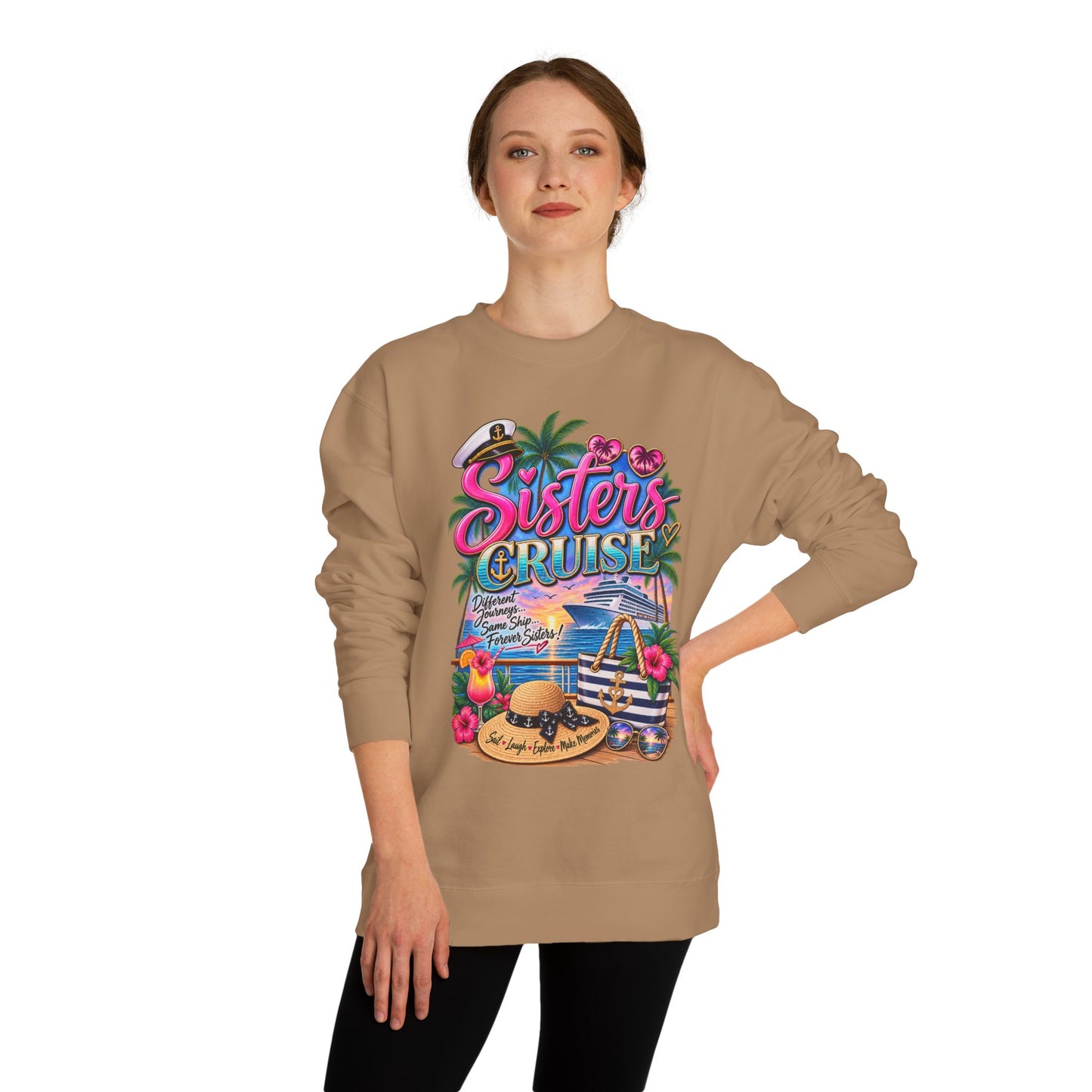 Sisters Cruise Sweatshirt – Tropical Girls’ Getaway Crewneck