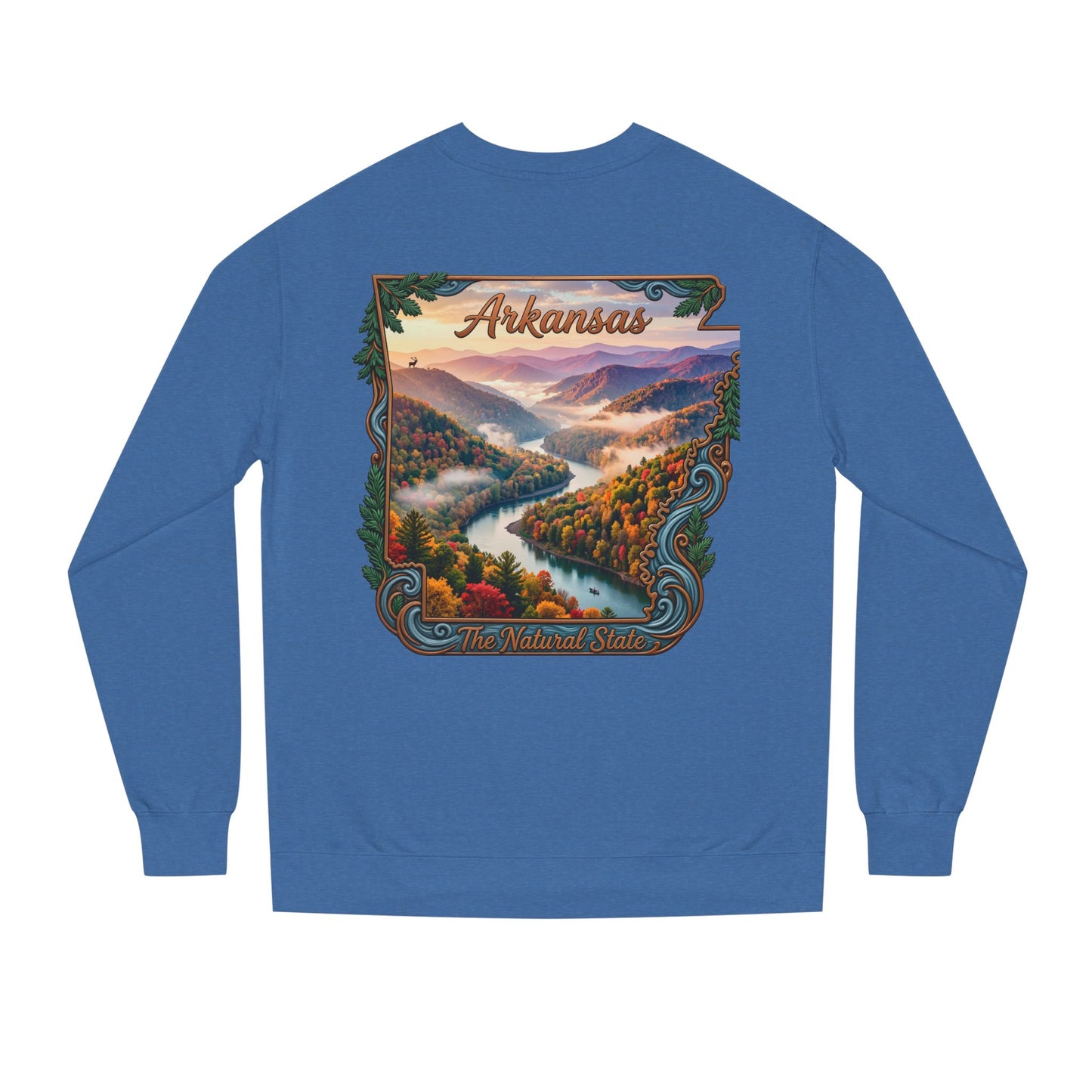 Arkansas Scenic Sweatshirt — The Natural State Autumn River Crew