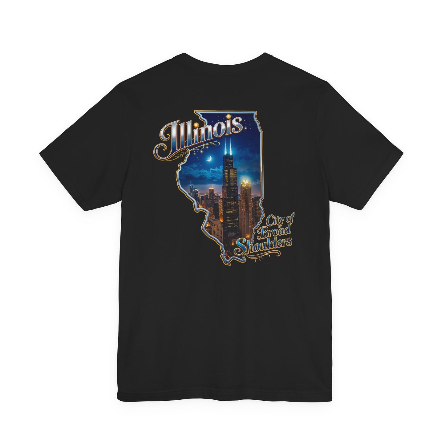 Illinois State Tee — 'City of Broad Shoulders' Chicago Skyline T-Shirt