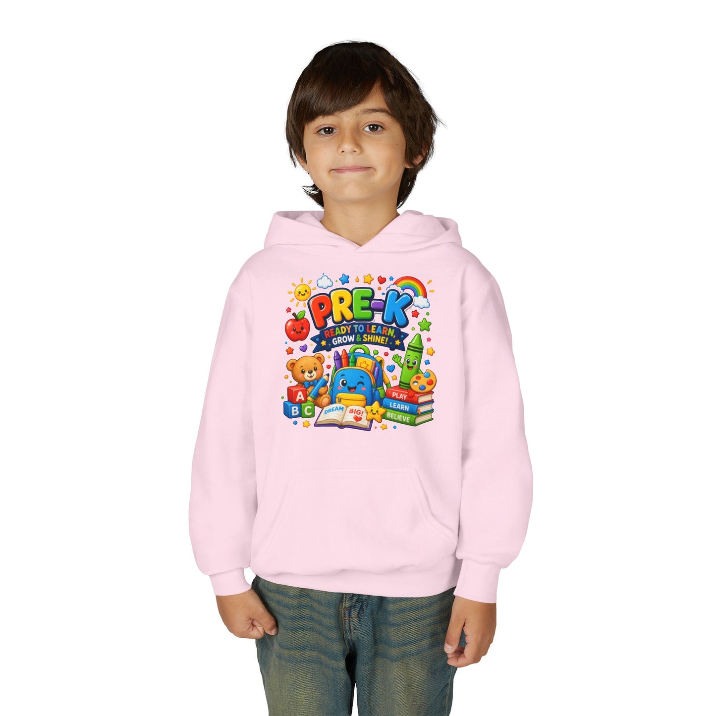 Pre-K Ready to Learn Youth Hoodie – Cute Back-to-School Preschool Sweatshirt