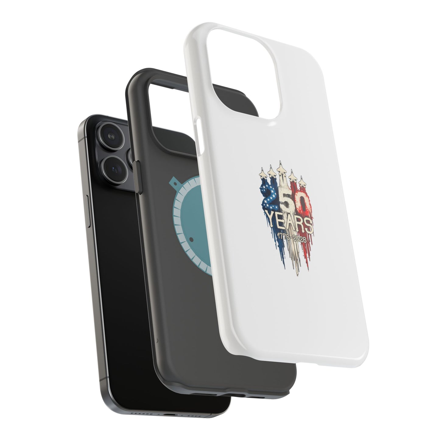 50 Years Patriotic iPhone Case — American Flag Anniversary Magnetic Impact-Resistant Case