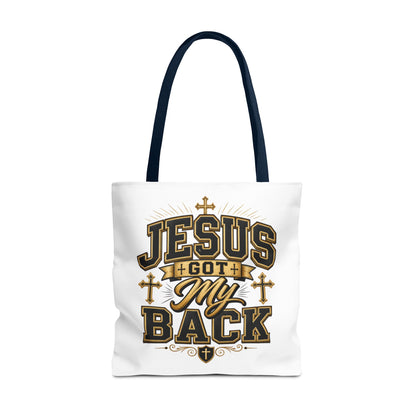 Jesus Got My Back Tote Bag — Faith-Based Christian Inspirational Carryall
