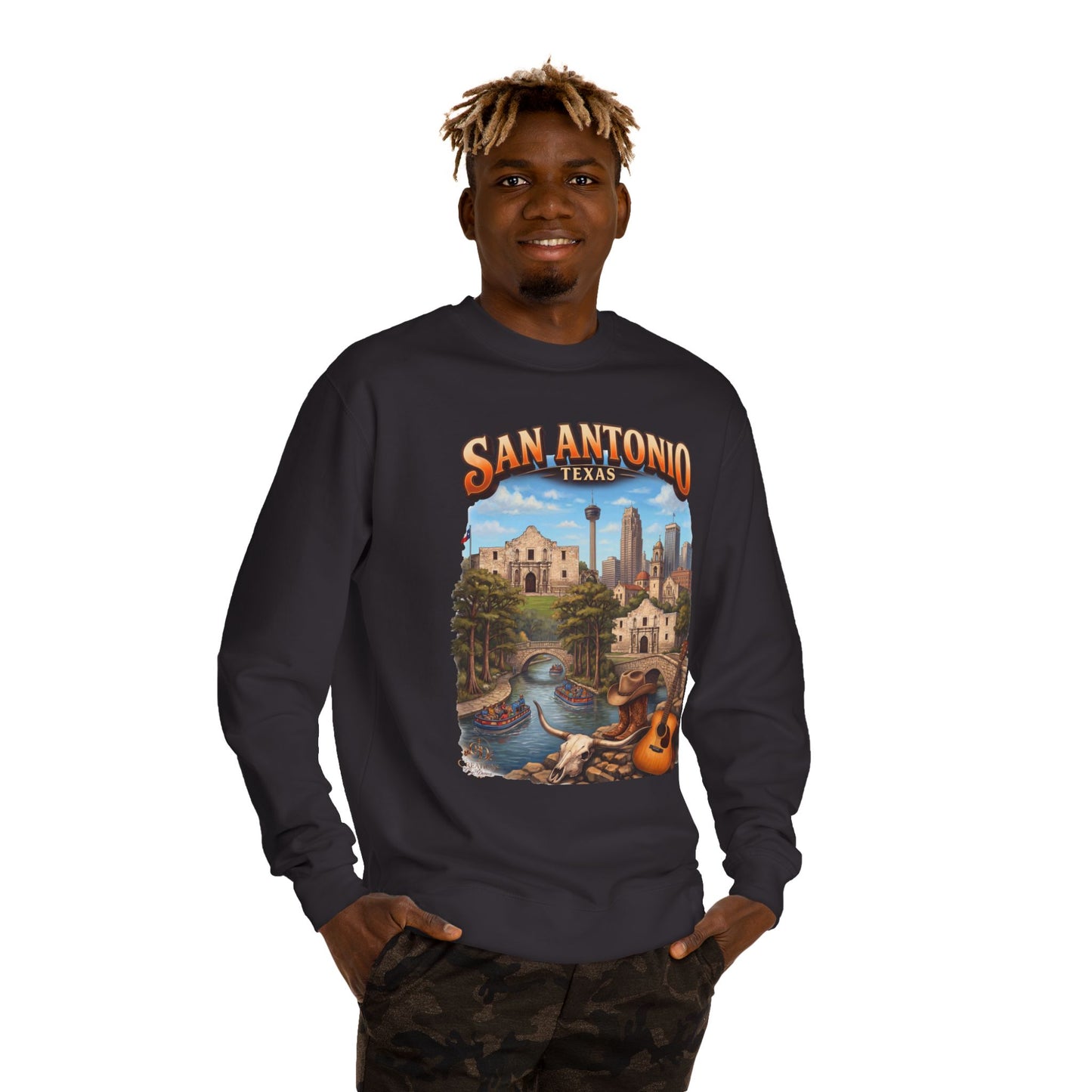 San Antonio Riverwalk Sweatshirt — Texas Travel Scenic Crewneck