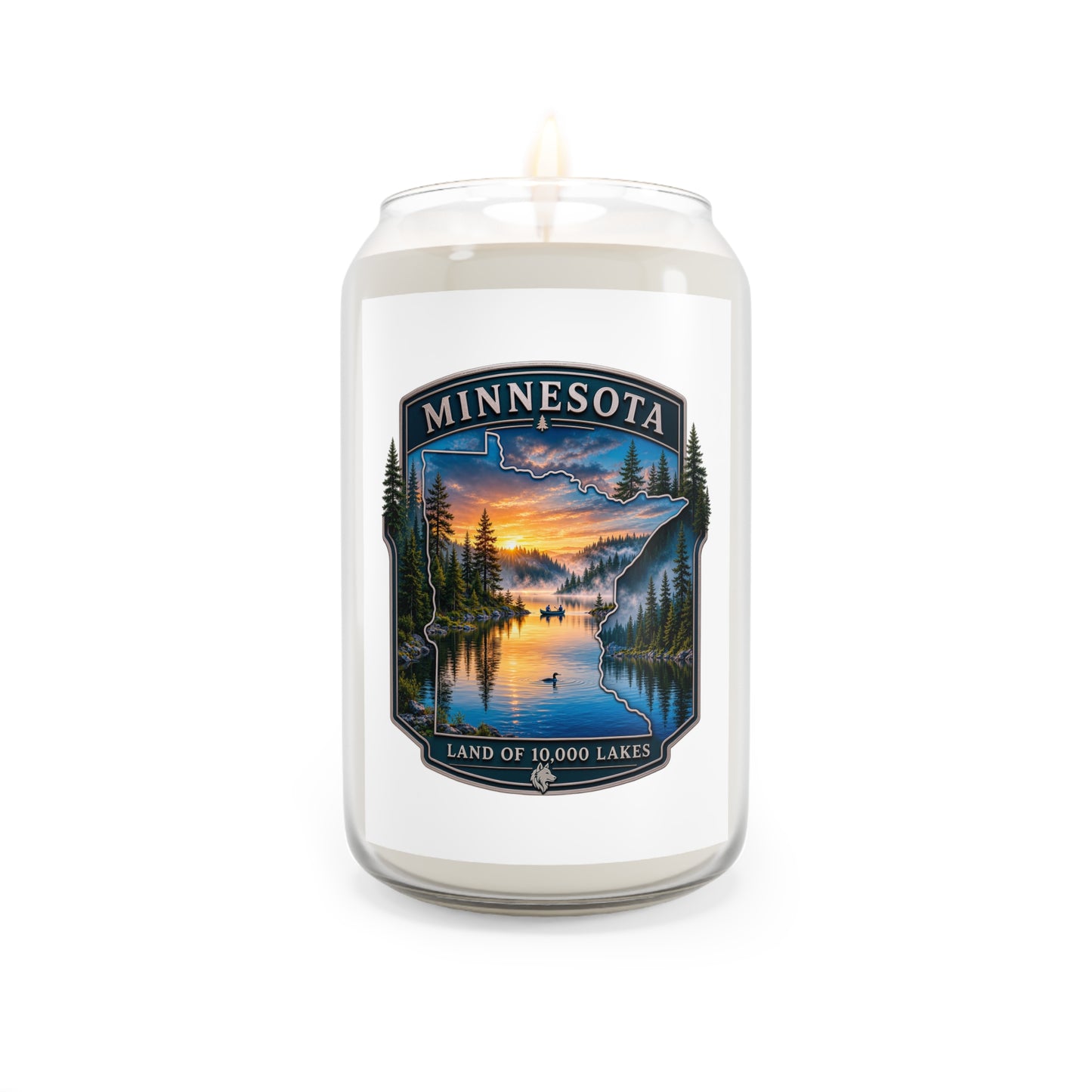 Minnesota Lake Sunset Soy Candle — 'Land of 10,000 Lakes' 13.75oz
