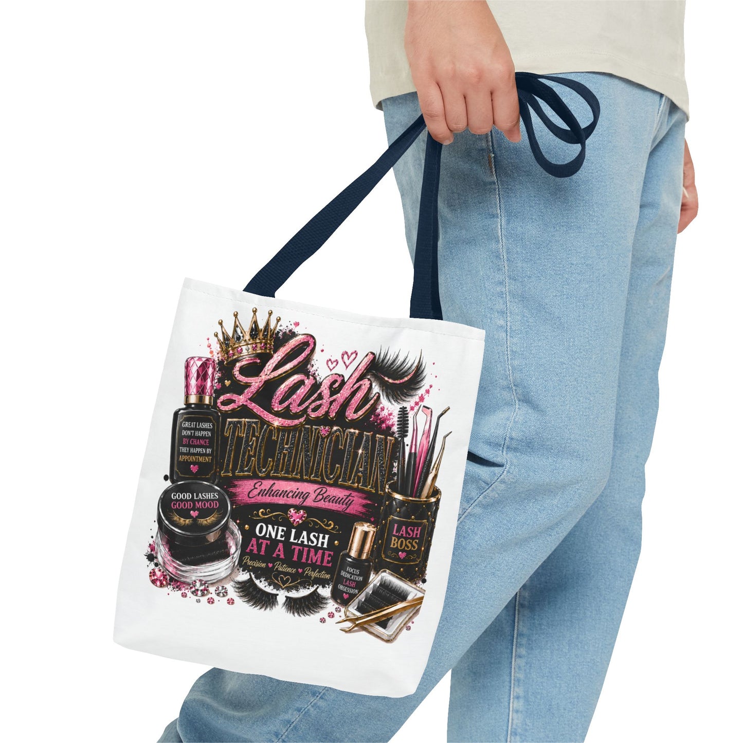Lash Technician Tote Bag – 'One Lash at a Time' Beauty Cosmetics Canvas Tote