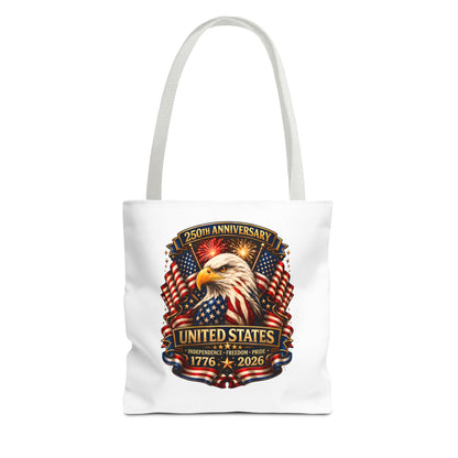 250th Anniversary United States Eagle Tote Bag — 1776–2026 Patriotic Cotton Tote