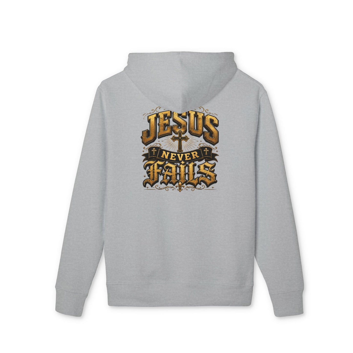 Jesus Never Fails Hoodie — Faith-Based Christian Pullover