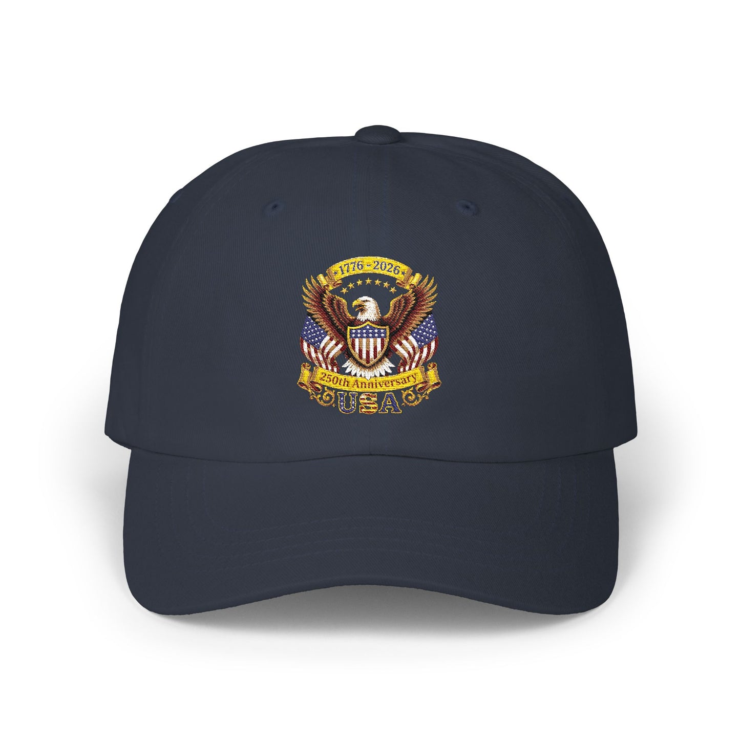 USA Eagle Dad Cap — Embroidered Patriotic Vintage Baseball Hat