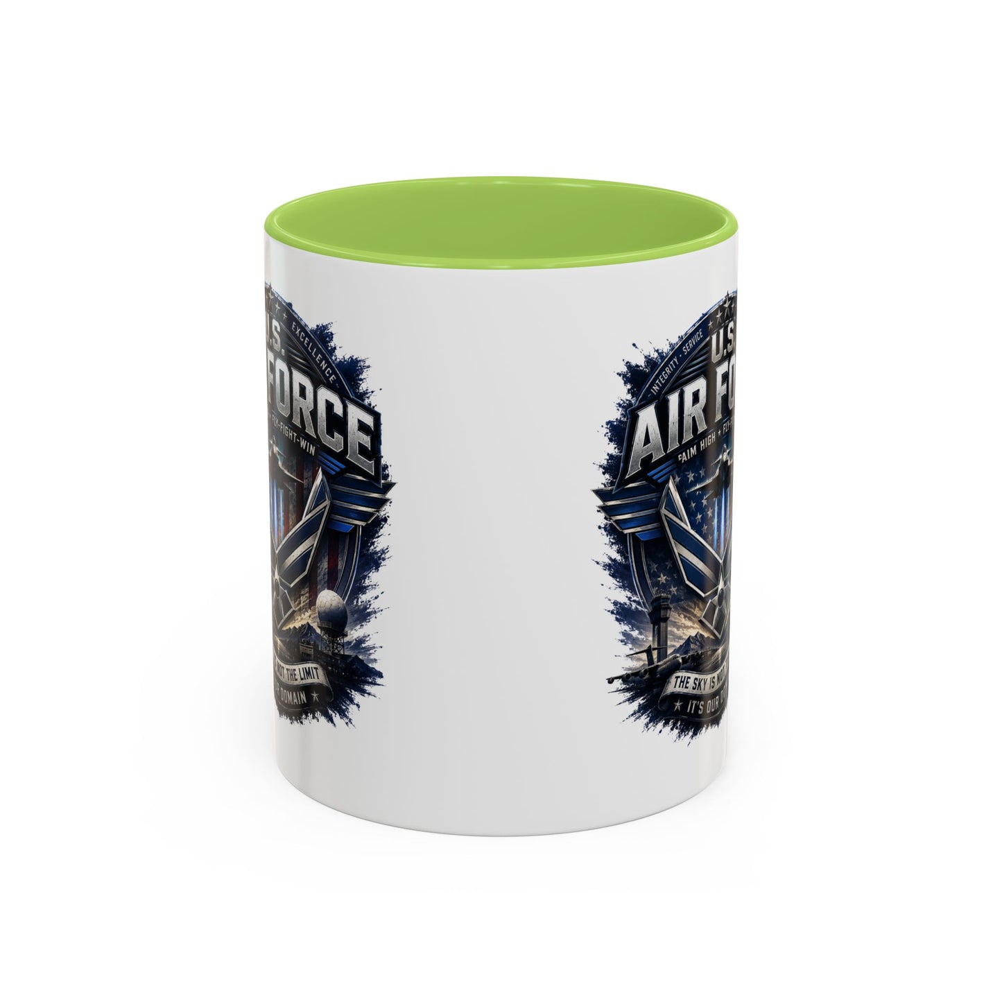 U.S. Air Force Accent Coffee Mug — Military Emblem 11/15oz