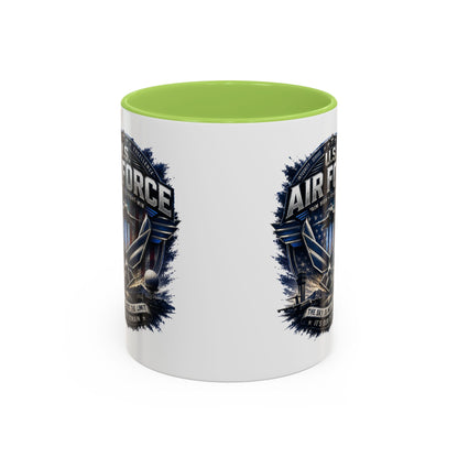 U.S. Air Force Accent Coffee Mug — Military Emblem 11/15oz