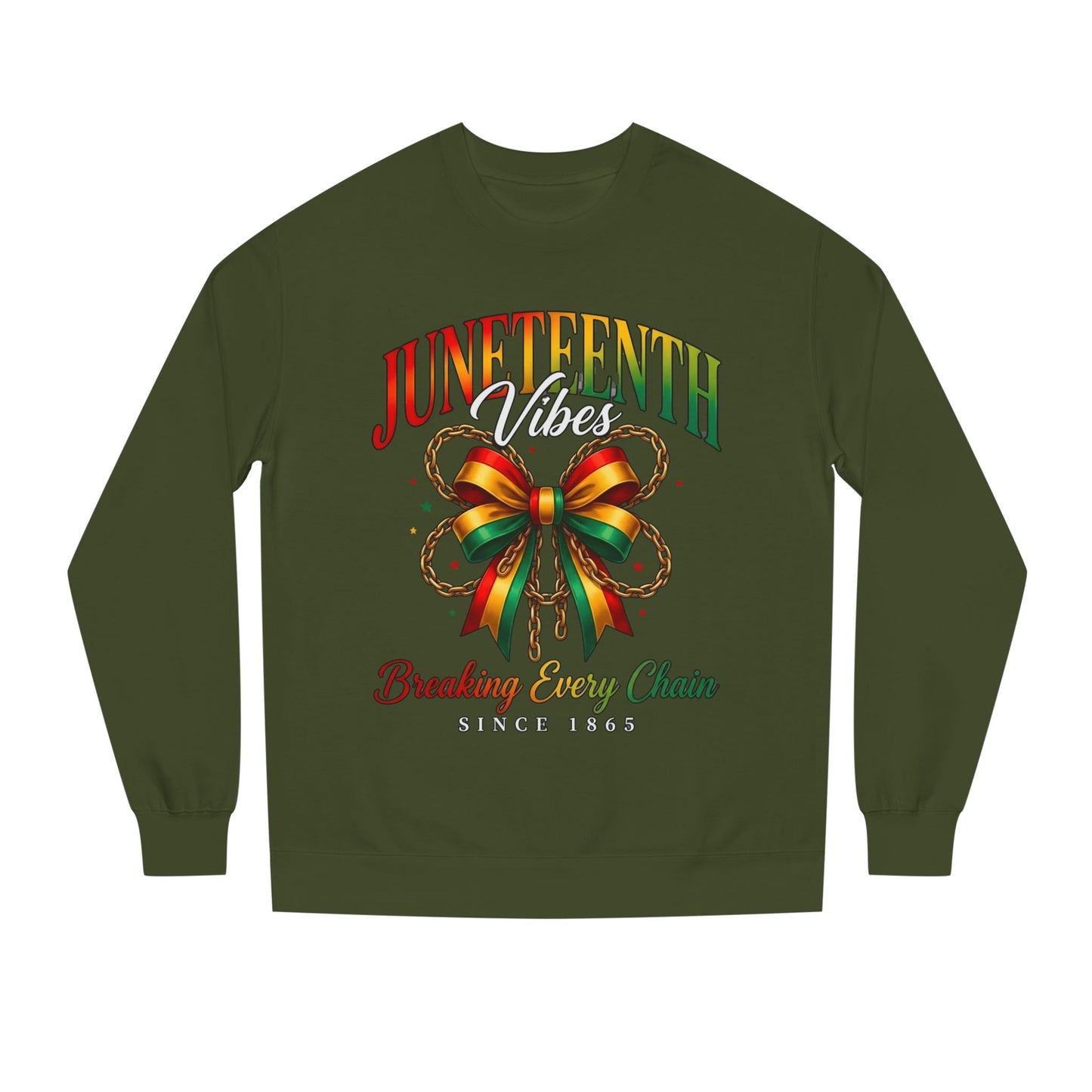 Juneteenth Crewneck Sweatshirt — "Breaking Every Chain" Celebration Pullover