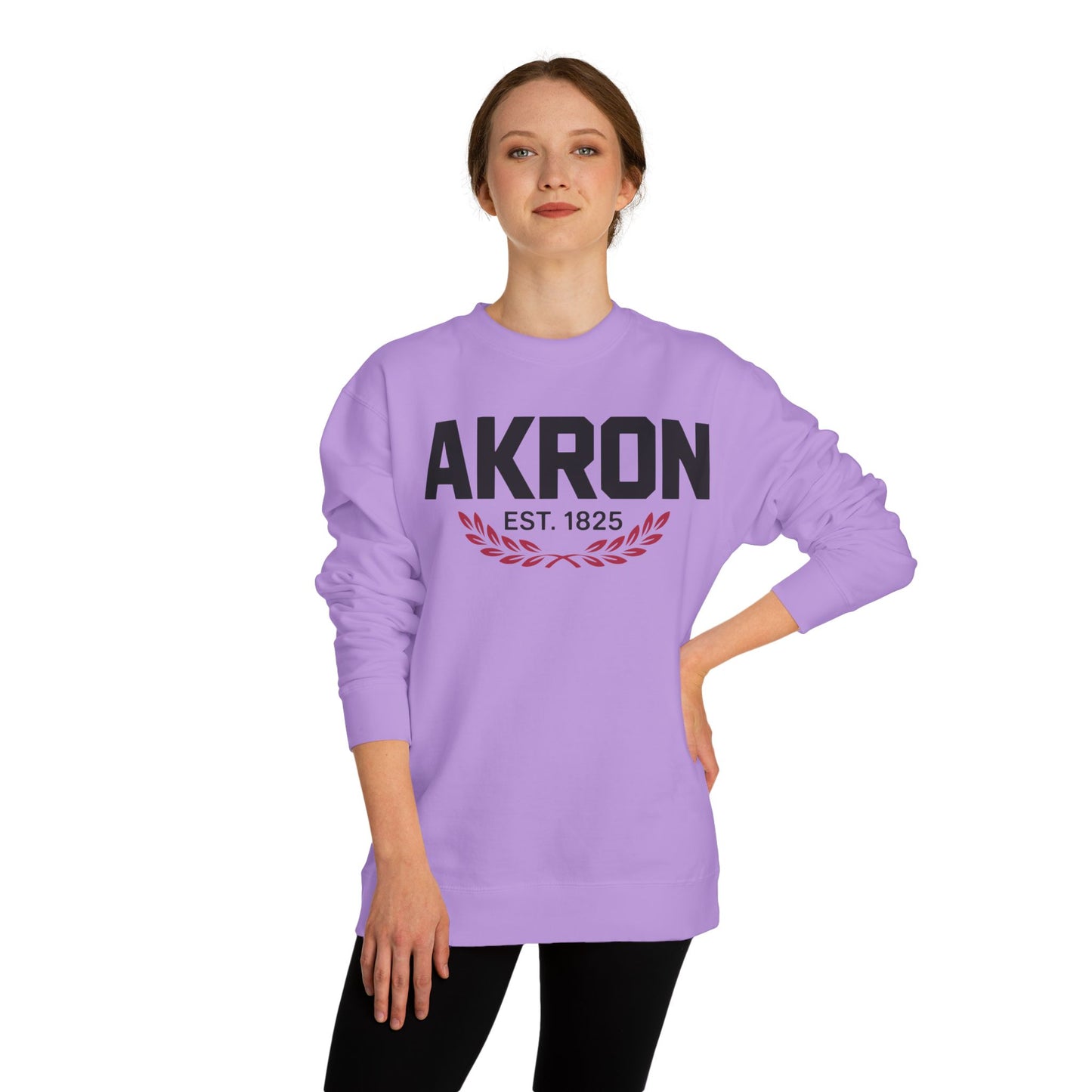 Akron Est. 1825 Crewneck Sweatshirt — Vintage City Pride Pullover