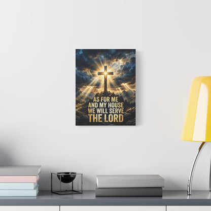 "As For Me And My House We Will Serve The Lord" Canvas Wall Art