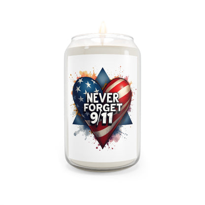 Never Forget 9/11 Memorial Soy Candle — 13.75 oz Scented Tribute