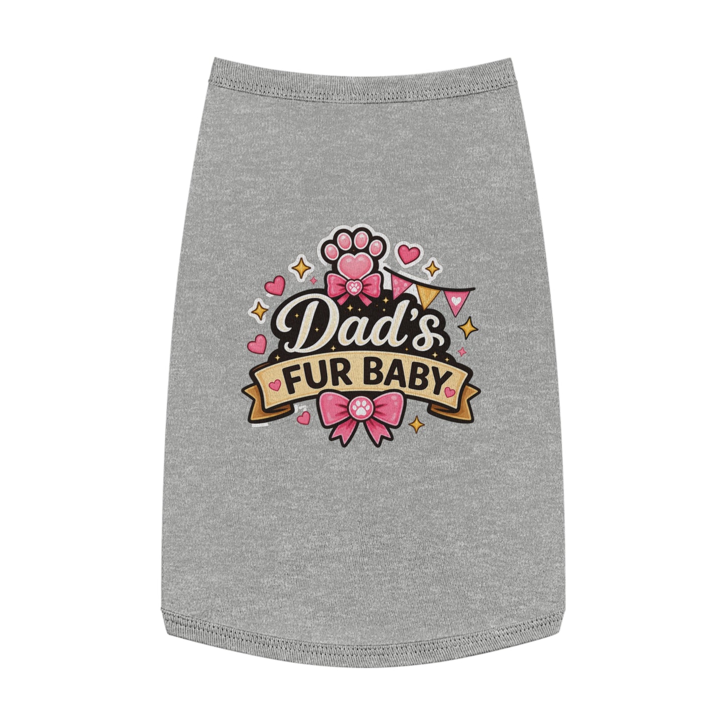 Dad's Fur Baby Pet Tank Top — Cute Paw Print Dog Shirt for Father's Day