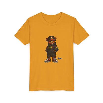 Youth T‑Shirt — Cool Bear Graphic Tee with 'UNITY' Hoodie Design