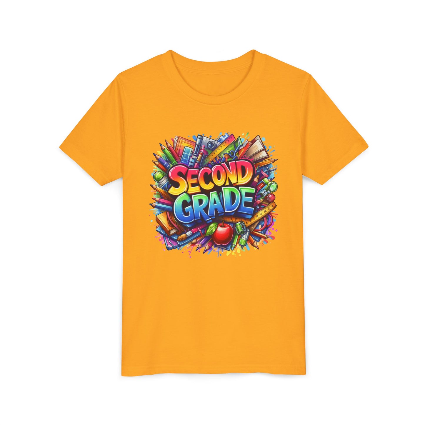 Second Grade Youth Tee — Colorful Back-to-School Kids T-Shirt
