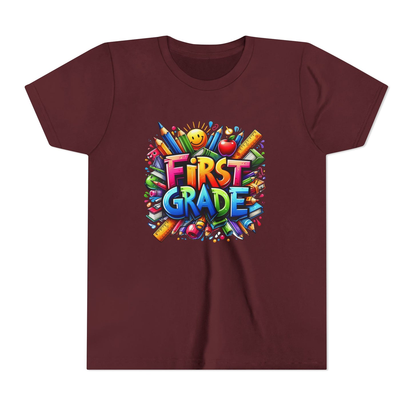 First Grade Kids Tee — Colorful Back-to-School Shirt for Boys & Girls