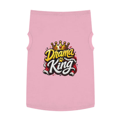 Drama King Pet Tank Top – Crown Graphic Dog Shirt