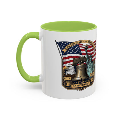 Liberty Anniversary Coffee Mug — 250th USA Celebration Accent Mug