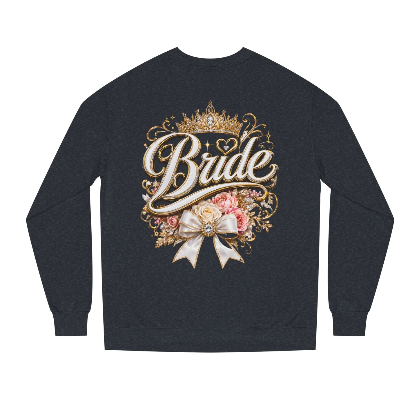 Bride Sweatshirt — Floral Crown Bridal Crewneck for Bachelorette & Wedding