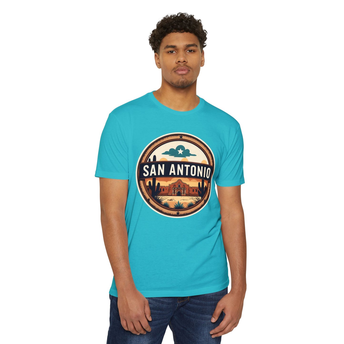 San Antonio Badge T-Shirt — Vintage Desert City Graphic