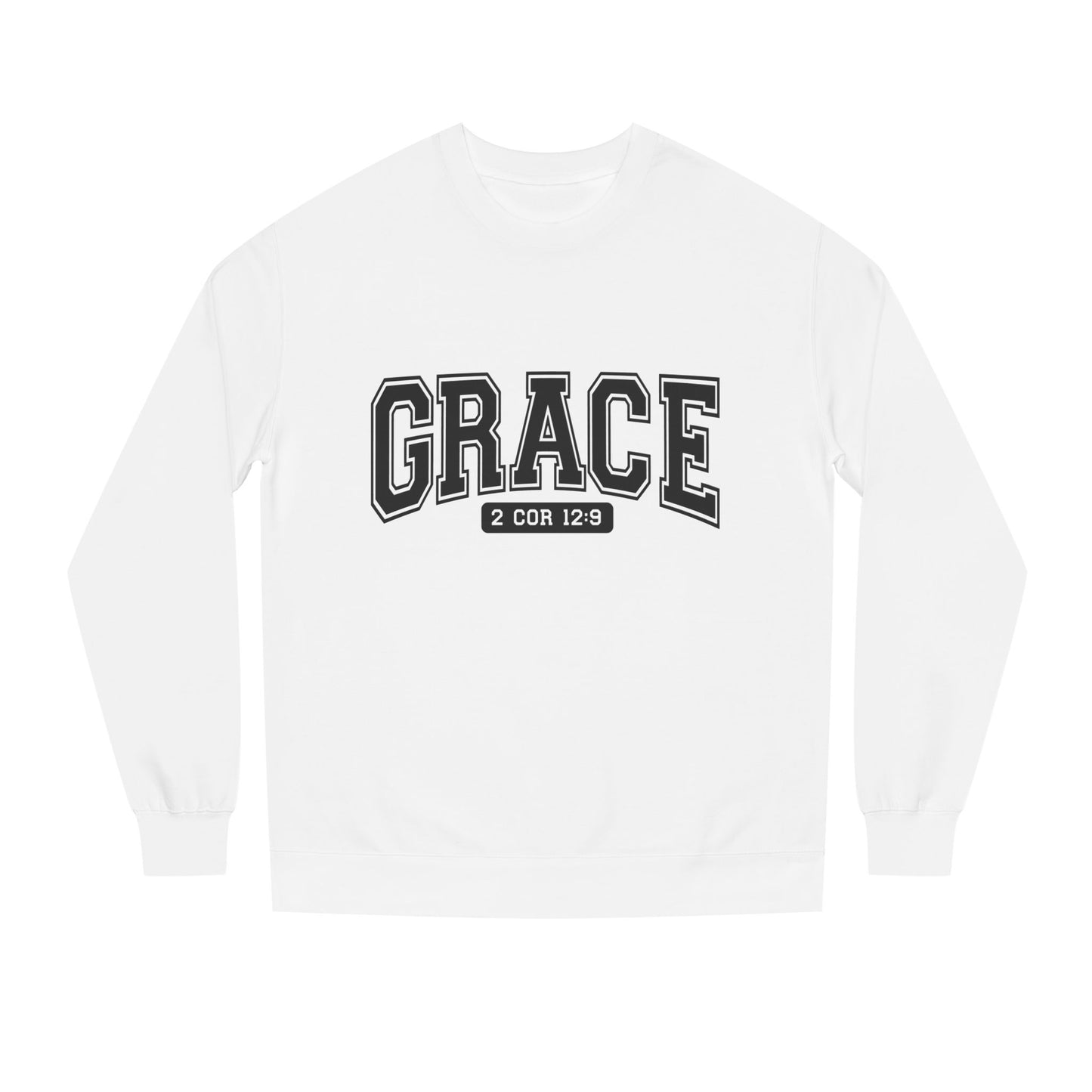 Grace Crewneck Sweatshirt – 'GRACE' 2 Cor 12:9 Christian Pullover