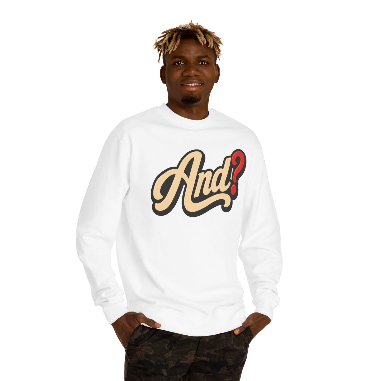 And? Retro Script Crewneck Sweatshirt