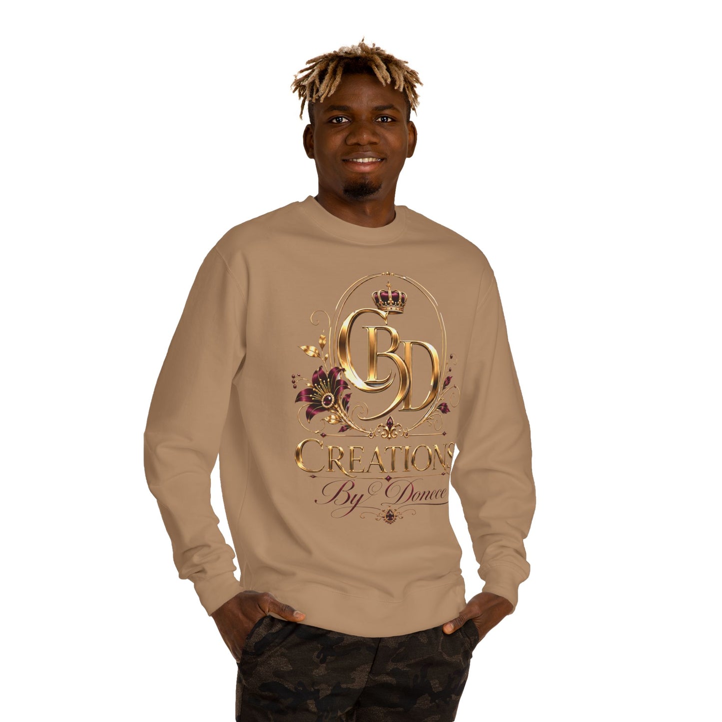 Crewneck Sweatshirt — Creations By Donece Gold Logo Crewneck