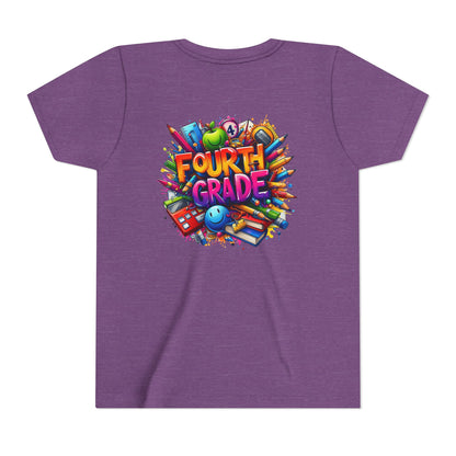Fourth Grade Youth T‑Shirt – Colorful School Supplies Back to School Tee