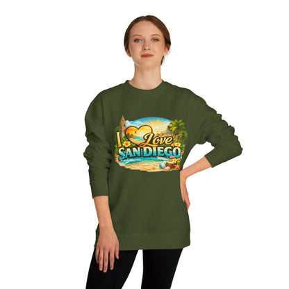 San Diego Sweatshirt — "I Love San Diego" Beach Graphic Crewneck
