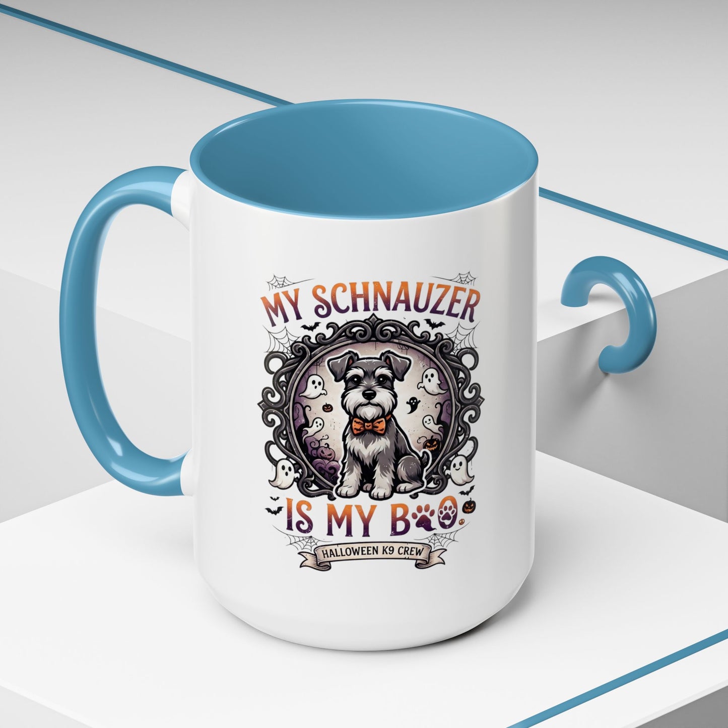 My Schnauzer Is My Boo Coffee Mug — Halloween Dog Lover Accent Mug