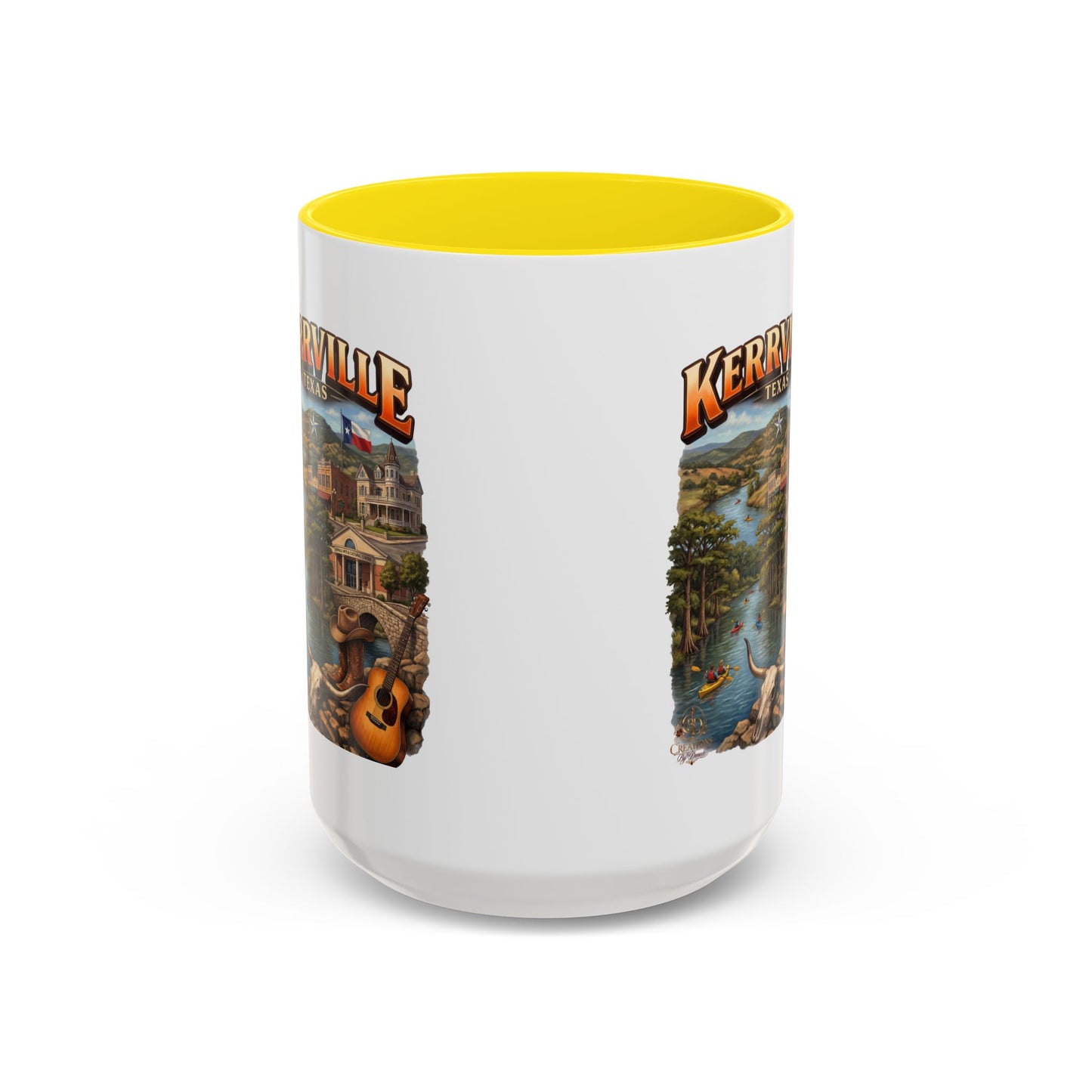Kerrville Texas Souvenir Coffee Mug — Scenic Riverfront Design (11/15oz)