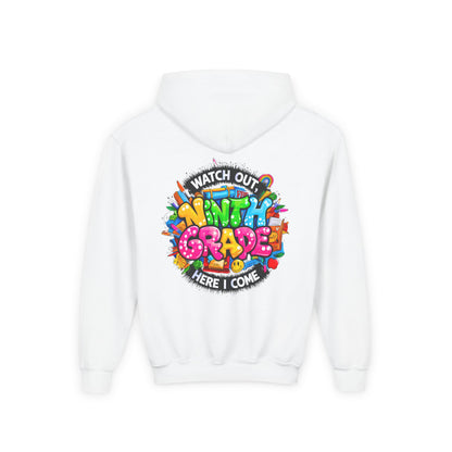 Kids' 4th Grade Hoodie – "Watch Out 4th Grade Here I Come" Colorful Back-to-School Sweatshirt