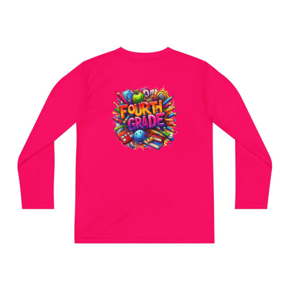 Fourth Grade Long Sleeve Tee — Colorful School Kids Shirt