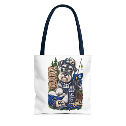 Dog Dad Fishing Tote Bag – Schnauzer Pet Lover Gift