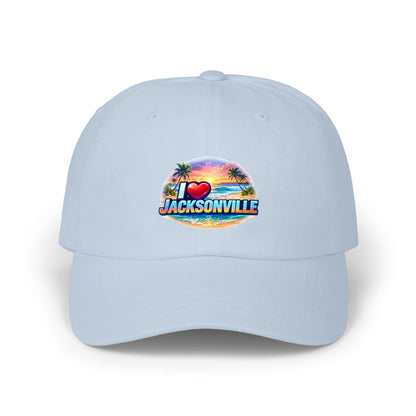 Jacksonville Sunset Dad Cap — I  Jacksonville Embroidered Baseball Hat