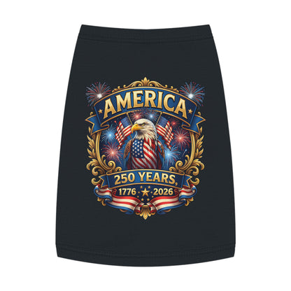 America 250 Pet Tank Top - 1776-2026 Patriotic Eagle & Fireworks
