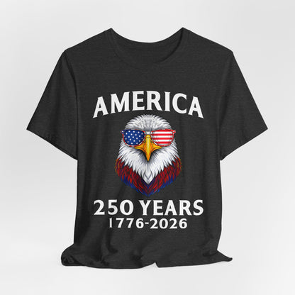 America 250 Years Tee — Patriotic Bald Eagle 1776-2026 T-Shirt