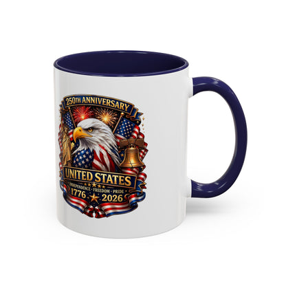 250th Anniversary United States Eagle Coffee Mug – Patriotic 1776–2026 Accent Mug